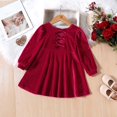 thumbnail image 4 of CHEEREAM Toddler Baby Girls Velvet Tutu Dress Long Sleeve Princess Christmas Birthday Party Wedding Dresses Fall Winter Clothes for 9 Months-4 Years, 4 of 4