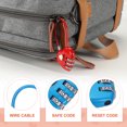 thumbnail image 3 of Uxcell Cable Combination Steel Rope for Gym Bikes Cabinets Wardrobes Small Fences 4.3" Blue, 3 of 7