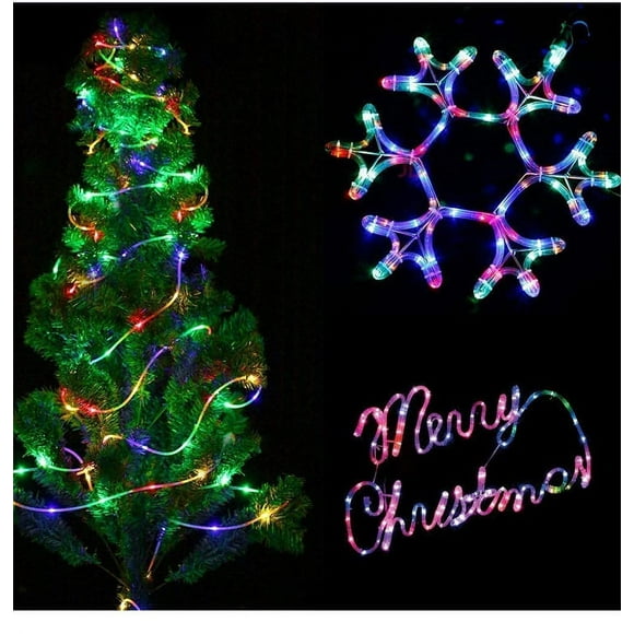 PVC Tube Lights Outdoor Waterproof Battery Box Copper Wire String Lights Christmas Garden Decoration Lights Rainbow Tube Lights Stab Lights LED