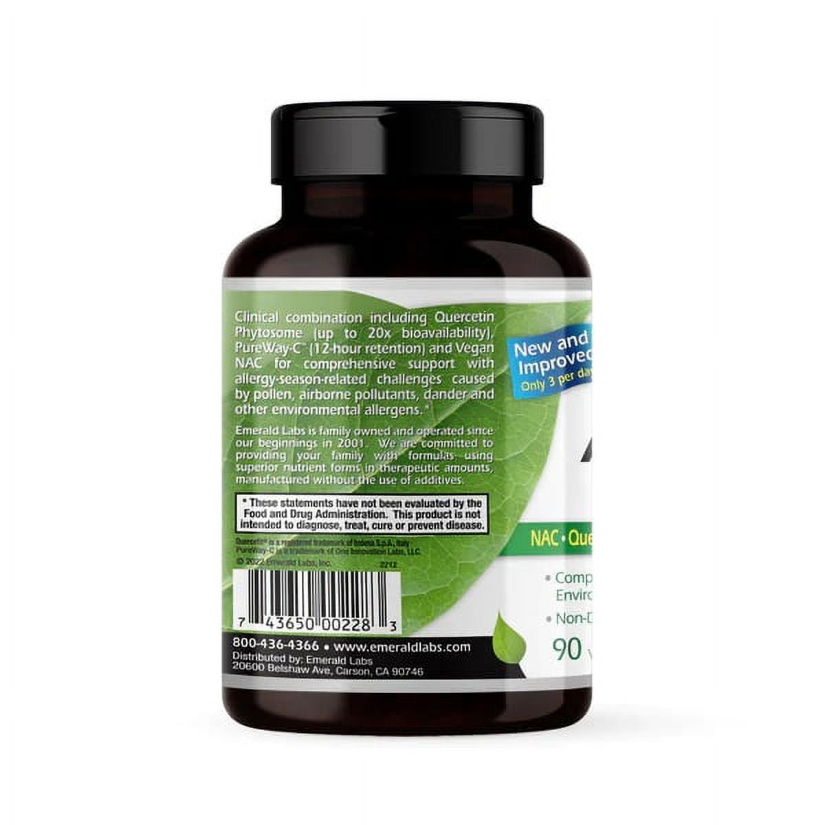 Emerald Labs Allergy Health with Vitamin C, Quercetin, and Bromelain - Natural Allergy Pills and Antihistamine Support - 90 Vegetable Capsules
