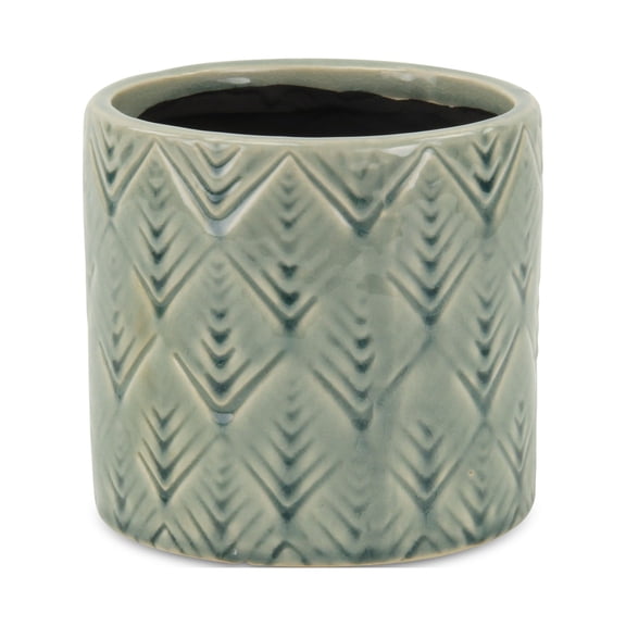 Cheungs 5774M 5.5 x 5.25 in. Arzati Viridescent Pot, Green