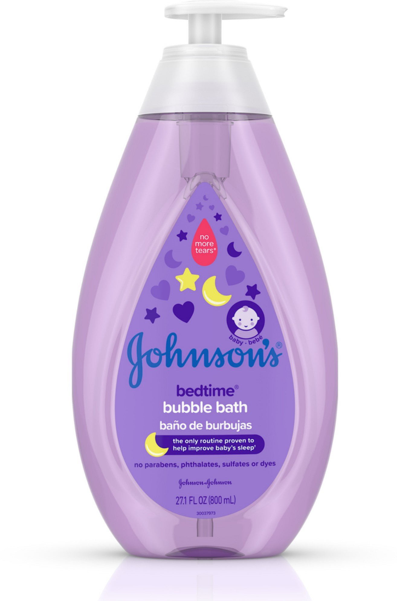 JOHNSON'S Hypoallergenic Bedtime Baby Bubble Bath with Natural Calm Aromas 27.10 oz