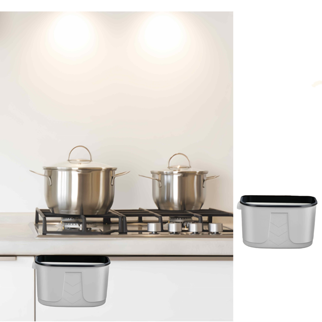 Ltdhehe Wall Mounted Trash Can Kitchen Under Cabinet Waste Hands Touchless Garbage Container For Home Bathroom