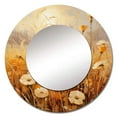 thumbnail image 2 of Designart "Golden pastures" Plants & Flowers Rund Mirror For Wall Decor - Large Yellow Round Printed Mirror - Cottage Round Mirror 29" x 29" Inch, 2 of 5