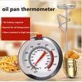 thumbnail image 4 of Oil Thermometer Deep Fry, Stainless Steel Meat Cooking Thermometer with Clip and 15.7 inch Long Probe, Instant Read Kitchen Thermometer for Deep Frying Candy Turkey BBQ Grill, 4 of 7