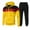 01 Yellow, variant on guisaled Men's Sweatsuit 2 Pieces Set Cozy Zip Up Hoodie Tracksuit Athletic Fashion Color Block Casual Jogging Suit for Men