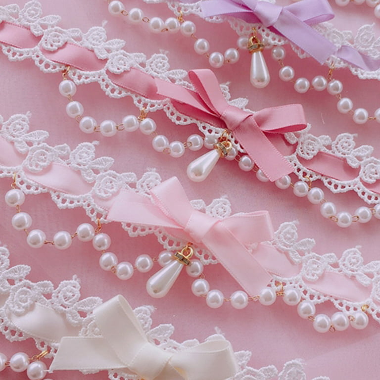 Pink Lolita Choker · A Lace Choker · Jewelry Making and Sewing on Cut Out +  Keep