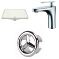 thumbnail image 1 of American Imaginations 18.25-in. W CUPC Rectangle Bathroom Undermount Sink Set In Biscuit - Chrome Hardware AI-26808, 1 of 9