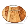 thumbnail image 3 of IH Casa Decor Acacia Wood Round Board With Grateful Inlay, 3 of 5