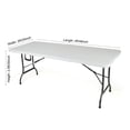 thumbnail image 3 of Gowinex White 4 ft x 2 ft Fitted Tablecloth Polyester Rectangular Table Cover, 3 of 3