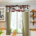 thumbnail image 4 of Christmas Snowman Trees Curtain Valances Farmhouse Design Window Treatment Decor Blackout Rod Pocket for Windows Living Room Kitchen 54" x 18", 4 of 5