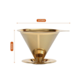 thumbnail image 1 of Reusable Coffee Filter Holder Versatile Double Layer Stainless Steel Coffee Tea Strainer Coffee Accessories Coffee Making Tool,1Set-Golden, 1 of 7