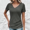 thumbnail image 2 of Kaemgyyd Summer Tops for Women Trendy Rolled up Half Sleeve Work Blouse Loose Fit Office Business Shirt, 2 of 6