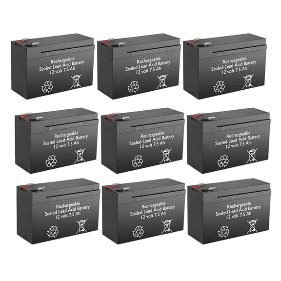 BatteryGuy Exide PW 3105-700 (9 pack, rechargeable, High Rate)