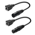 thumbnail image 1 of XLR 3-pin to RJ45 Adapter Cable - XLR 3-pin Male to RJ45 + XLR 3-pin Female to RJ45 Female DMX Ethernet Adapter Conversion Cable, 1 of 6