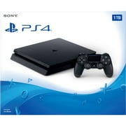 Sony PlayStation 4 Slim 1TB Gaming Console, HDR Gaming Blu-ray Streaming Online Gaming, Black, 1 Count 1 Pack