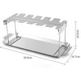 thumbnail image 3 of YAOMOBB Chicken Wing Grilling Rack Stainless Steel Chicken Leg Rack with Drip Pan 12 Slot Drumstick Burning Stand BBQ Kitchen Tool Rust Proof, 3 of 6