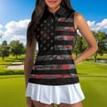 thumbnail image 2 of Uorisanigo American Flag Couples' Outfits His and Hers Clothing Mens Golf Shirts Blouse Short Sleeve Sports Tops and Womens Golf Shirts Quick-Dry Workout Tank Tops Size S, 2 of 8