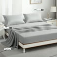 thumbnail image 2 of JOHNPEY King Size Cooling Bamboo Sheets Set Silky Soft Bed Sheets for King Size Bed with 18 Inch Deep Pocket,4 Pieces, Gray, 2 of 8