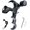 High-4 Finger M-black, variant on Compound Bow Aid Releaser with Wrist Straps and Adjustment Tool,Archery Release Aids with 3 Thumb Release Adjustable,Aluminum Alloy Aids.for Left and Right Handers.