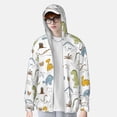 thumbnail image 3 of Fotbe Dinosaur Men's Women's UPF 50+ Sun Protection Jacket Hooded Cooling Shirt with Pockets Hiking Outdoor Performance-Medium, 3 of 8