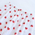 thumbnail image 6 of Daznico Women's Cotton Gauze Pajama Set, Heart Print Short Sleeve Button-Up Top & Shorts, Breathable Summer Sleepwear,L, 6 of 9