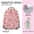 thumbnail image 5 of Trendy Strawberry Design Backpack for School & Everyday Use - Stylish College Bag for Teens & Women, Roomy Laptop Backpack, Cute Strawberry Print, Great Gift Idea, 5 of 6