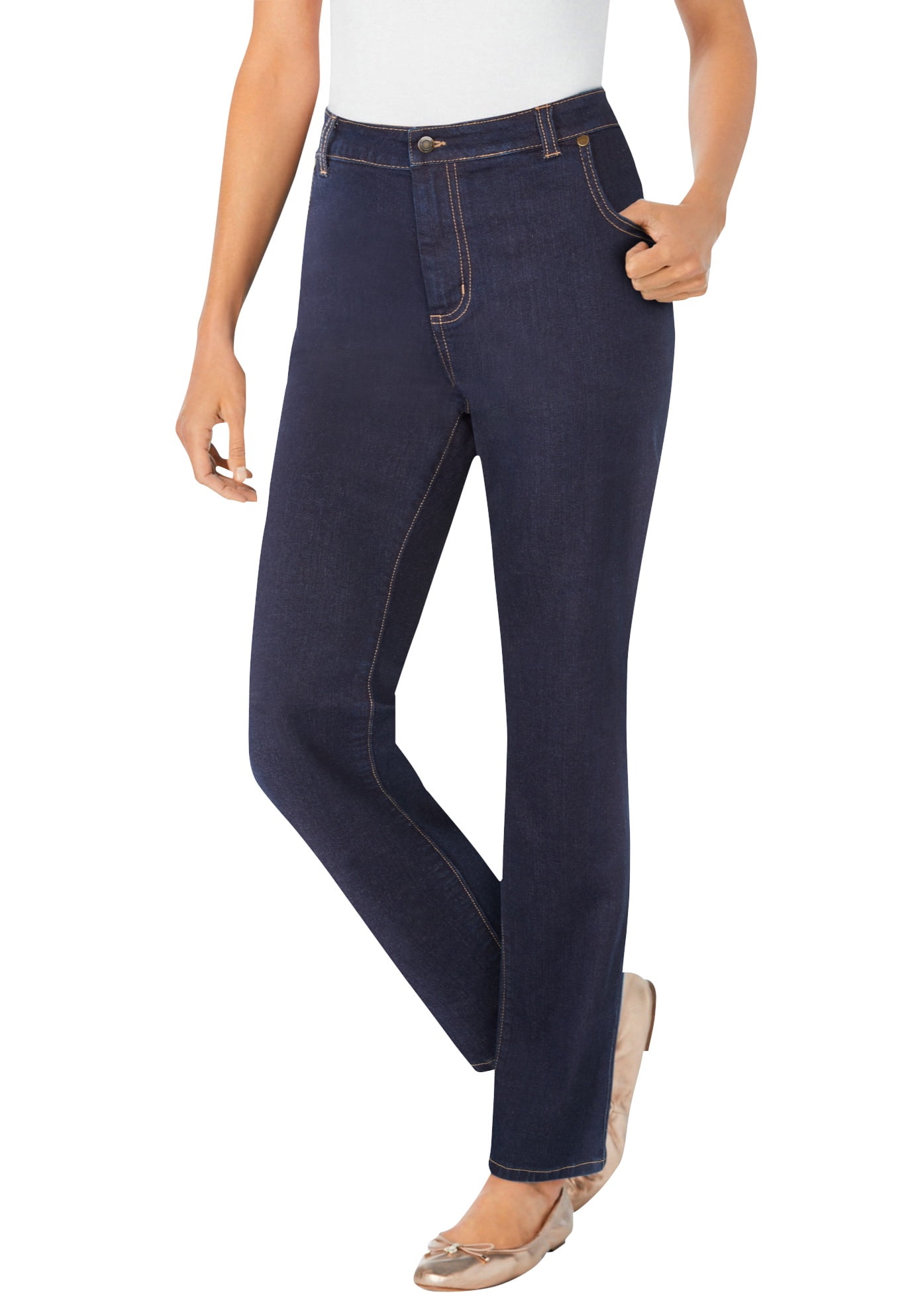 A3 Denim Women's Plus Size Straight Leg 