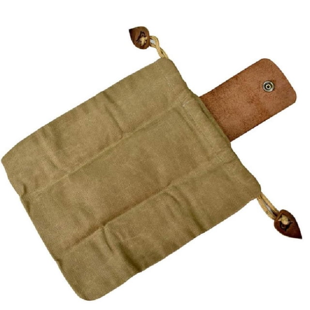 Sac en Cuir et Bushcraft Pochette de Recherche de Nourriture Cirée Pliable pour Randonnée
