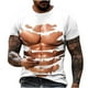 thumbnail image 1 of Hombres Casual cuello redondo músculo 3D impresión digital pulóver Fitness deportes pantalones cortos mangas camiseta blusa Pompotops  oipoqjl31563, 1 of 4