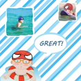 thumbnail image 5 of ZHAOCHENG Juego de 2 gorros de natación unisex, impermeables, con diseño de alas para deportes acuáticos, gorro de pelo largo para niños y niñas de 3 a 6 años, 5 of 5