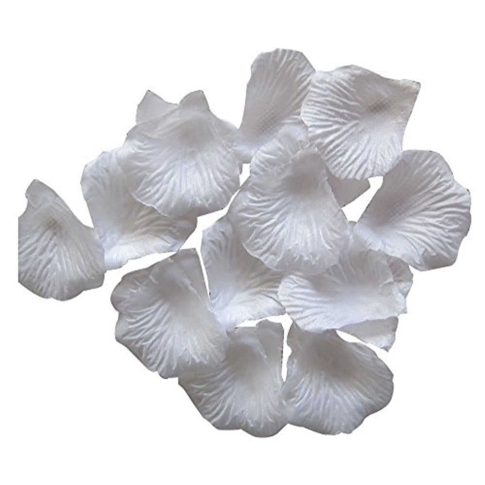 Dxhycc 1000pcs White Silk Rose Petals Artificial Flower Wedding Party