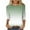 Green, variant on Uaswgudfs Tees for Women Trendy Fashion Round-Neck 3/4 Sleeves T Shirt Gradient Color Casual Loose Cotton imitation Basic Tops