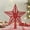 Red, variant on 5.9 Inch Christmas Tree Topper Star, Glittered Star Treetop Decoration, Hollow-Out Star Topper Decoration for Christmas Home Decor, Christmas Tree Decor