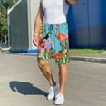 thumbnail image 4 of Haiem Tropical Jungle Flamingo Men's Pajama Short with Soft Woven Cotton Elastic Waistband Sleep Short-4X-Large, 4 of 9