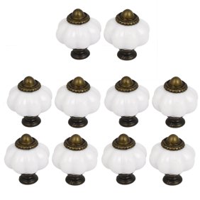 Ceramic Knobs Drawer Pulls Cupboard Handles Door Vintage Shabby