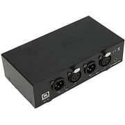 48V Power Supply, USB DC 5V Rechargeable with XLR & 3.5mm Sound Cables, for Condenser Microphones, Black$$Music