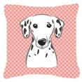 thumbnail image 3 of Caroline's Treasures BB1272PW1818 Checkerboard Lime Green Dalmatian Canvas Fabric Decorative Pillow , 18H x18W,, 3 of 3