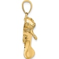 thumbnail image 2 of 14K Yellow Gold 2-D /Polished Swimming Manatee Charm (18.5 X 31.5) Made In United States k7997, 2 of 5
