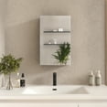 thumbnail image 2 of Niveal  15×24in Aluminum Bathroom Cabinet with Mirror, Wall Mounted Storage Mirror Cabinet,Black, 2 of 12