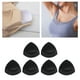 thumbnail image 3 of 3 pares de insertos de sujetador triangulares, almohadillas, copas de sujetador, insertos extraíbles, transpirables, push up Negro, 3 of 8