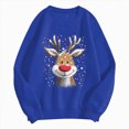 thumbnail image 4 of Towmus Christmas Sweatshirts for Women Casual Crewneck Long Sleeve Funny Elk Sequins Graphic Pullover Tops, 4 of 6