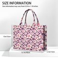 thumbnail image 3 of Large Capacity Tote Bag,Pioneer Flower Floral Print Pattern Handbag Fashion Luxury Tote Bag,15.7"x13"x 5.1" Inches,Laptop Compatible, 3 of 6