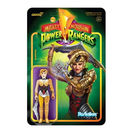 UPC: 0840049813748 | Super7 Mighty Morphin Power Rangers Scorpina 3.75 in Reaction Figure