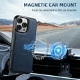 thumbnail image 3 of Allytechgroup Magnetic Case for iPhone 13 Pro Max, PU Leather RFID Blocking Wallet Case with Detachable Cards Holder Support Wireless Charging Shockproof Back Cover for iPhone 13 Pro Max, Blue, 3 of 10