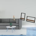 thumbnail image 2 of Escultura decorativa de María, figura de resina con estantes flotantes de madera de estilo rústico moderno, ideal para la oficina o la cocin, 2 of 8