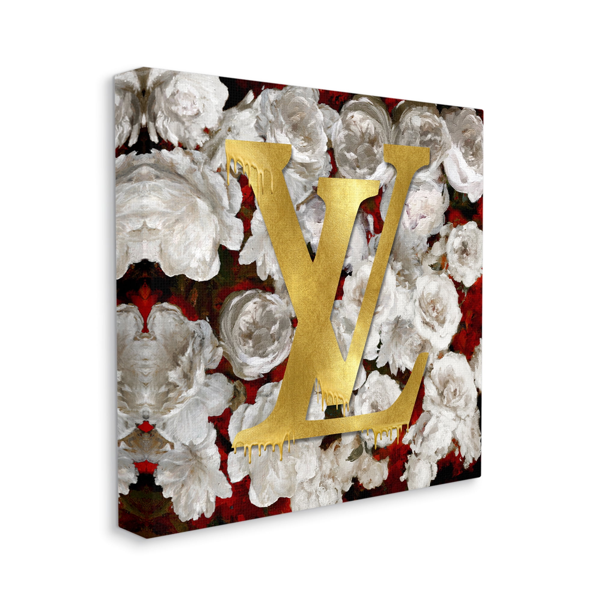 Stupell Industries Trendy Fashion Design Red Glam Flowers Roses Canvas Wall Art, 17 x 17, Design by Madeline Blake