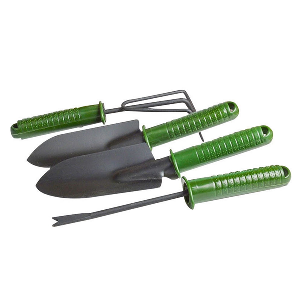 4 Pcs Garden Tools Set Trowel Transplanting Spade Rake Weeding Fork ...