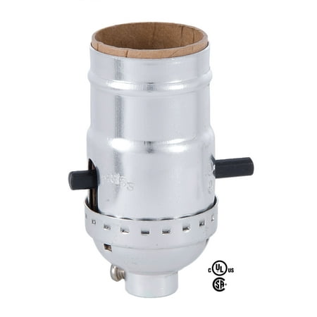 - B&P Lamp® Push-Thru Med. Base Socket with Nickel finish