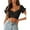 Black, variant on crop tops for women Ruffle Short Sleeve Tie Up Back Crop Off Shoulder womens tops crop tops Pink